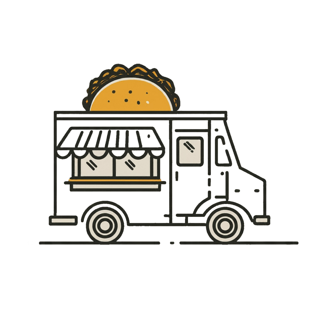 Taco truck vector outline